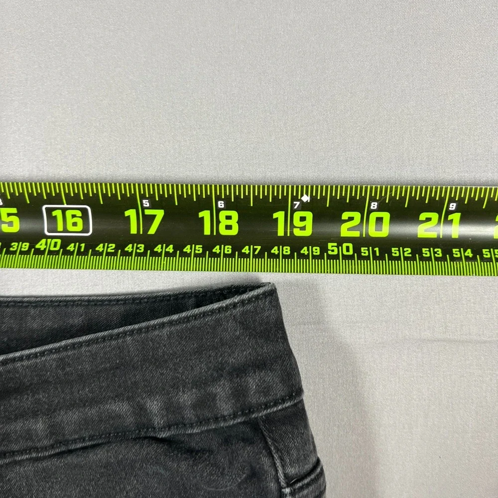 Jones New York Sutton Straight Jeans Womens 18W Black Denim Cotton High Rise